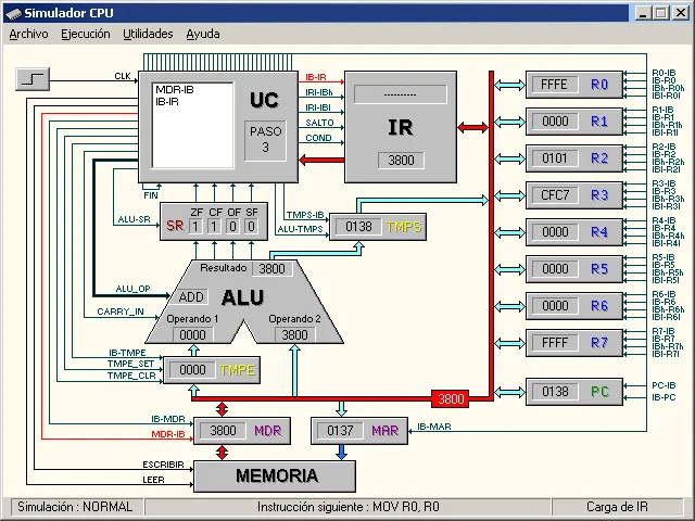 CPU simulator in C